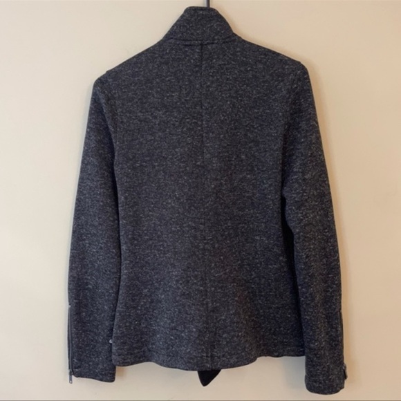 Fabletics Calypso asymmetrical grey moto jacket womens size XS - Picture 2 of 15